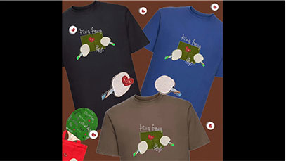 Ping Pong Shirts manuel bedruckt